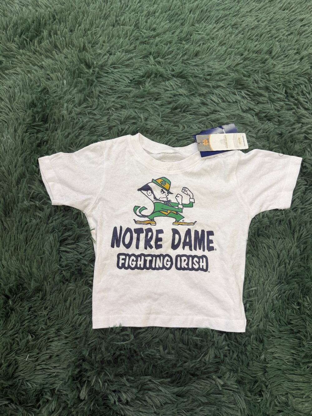 New Champion Notre Dame Fighting Irish Baby Toddler T-Shirt White 2T NWT